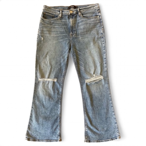 Hudson Jeans Denim - Hudson Barbara Bootcut Jeans Light Blue Distressed